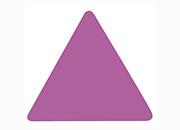 wereinaristea Bollini autoadesivi triangolari colorati, VIOLA, 20x20x20mm in rotolo da 2596 etichette API11495