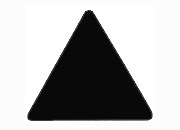 wereinaristea Bollini autoadesivi triangolari colorati, NERO, 20x20x20mm in rotolo da 2596 etichette API11497