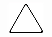 wereinaristea Bollini autoadesivi triangolari colorati, BIANCO, 20x20x20mm in rotolo da 2596 etichette API11906