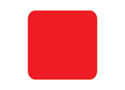 wereinaristea Bollini autoadesivi quadrati colorati, ROSSO, 15x15mm in rotolo da 2832 etichette API12477