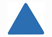 wereinaristea Bollini autoadesivi triangolari colorati, BLU, 20x20x20mm in rotolo da 2596 etichette API4868