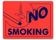 wereinaristea No smoking cartello autoadesivo 150x115mm, su carta autoadesiva fluorescente AVEOF070