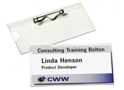 gbc Portanome congresso 45x75mm, con spilla invisibile BRA3363