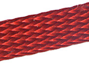legatoria Segnalibro in treccia da 6mm,  ROSSO, in segmenti da 44cm BRA1770