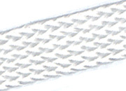 legatoria Segnalibro in treccia da 6mm,  BIANCO, in segmenti da 44cm BRA1771