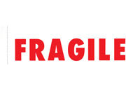 gbc Etichetta -FRAGILE- 70x250mm, dicitura in rosso. 100 etichette in carta, riunite in un blocco pinzato, staccabili ed utilizzabili singolarmente BRA3210