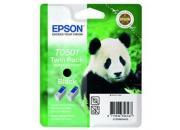 consumabili C13T05014210  EPSON CARTUCCIA INK-JET NERO 30ML 100.000 PAGINE PACK 2 BLISTER SENZA ANTIACCHEGGIO STYLUS COLOR/400/440/460/500/600/640/660/670 STYLUS PHOTO/PHOTO700/EX/750/MILLENIUM/1200 EPSC13T05014210