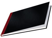 gbc impressBIND copertina rigida formato A3 dorso 3.5 mm (10-35 fogli), NERO con bordo BORDEAUX. Legatura sul lato corto ESS33625