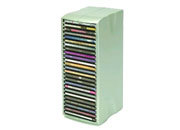 gbc Torre porta CD. NERO Dimensioni: 14,4x16x38cm. Contiene 25 CD nella loro scatola in plastica (juwel case) . Materiale: plastica antiurto FEL83189