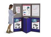 gbc Pannello per Affissioni ed Esposizioni portatile SHOWBOARD 7 Pannelli. Colore: Blugrigio. Dimensioni: 1800x1800 mm. Dimensioni singolo pannello: 900x600 mm. Peso: 12kg.   GBC1901080