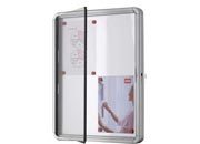 gbc Bacheca per interni fondo metallo Facciata in Vetro. Dimensioni: 692x752x37mm (contiene 6 fogli formato A4) GBC1902558