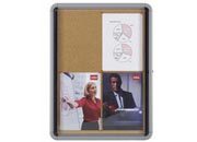 gbc Bacheca per interni fondo sughero Facciata in Vetro. Dimensioni: 692x752x37mm (contiene 6 fogli formato A4) GBC1902562