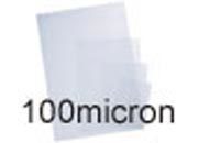 gbc pouches 114x158mm 100micron lucide, per cartoncini mm 108 x 148, 100 micron per lato con fessura di piegatura e riquadro non plastificato.