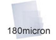 gbc pouches 59x83mm 180micron (IBM Card), lucide, per cartoncini mm 53x77, 180 micron per lato.