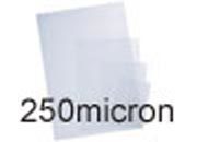 gbc pouches 216x303mm 250micron (A4), lucide, per cartoncini mm 210x297., 250 micron per lato.