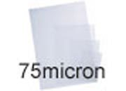 gbc pouches 154x216mm, 75 micron, CON RETRO ADESIVO (A5), lucide, per cartoncini mm 148x210, 75 micron per lato.