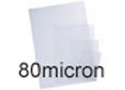 gbc pouches 100x150mm 80micron lucide, per cartoncini mm 94x144, 80 micron per lato.