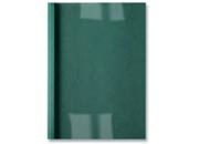 gbc Cartelline termiche Linen Wave VERDE spessore 6mm, fronte trasparente da 150micron, retro in cartoncino telato da 260gr.