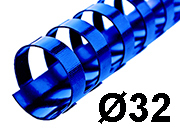 legatoria SpiraliPlastiche PerRilegatura combBIND, 32mm, BLU Formato: A4. 21 anelli. Diametro: 32mm. Rilega fino a 280 fogli. GBC4028244