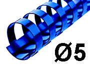 legatoria SpiraliPlastiche PerRilegatura combBIND, 5mm, BLU Formato: A4. 21 anelli. Diametro: 5mm. Rilega fino a 15 fogli..