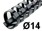 legatoria SpiraliPlastiche PerRilegatura combBIND, 14mm, NERO Formato: A5. 14 anelli. Diametro: 14mm. Capacit: 125 fogli BRA1414NE100