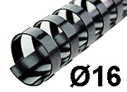 legatoria SpiraliPlastiche PerRilegatura combBIND, 16mm, NERO Formato: A4. 21 anelli. Diametro: 16mm. Rilega fino a 145 fogli. GBC4028600