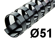 legatoria SpiraliPlastiche PerRilegatura combBIND, 51mm, NERO Formato: A4. 21 anelli. Diametro: 51mm. Rilega fino a 450 fogli. GBC4028187