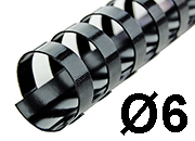 legatoria SpiraliPlastiche PerRilegatura combBIND, 6mm, NERO Formato: A4. 21 anelli. Diametro: 6mm. Rilega fino a 25 fogli. GBC4028173