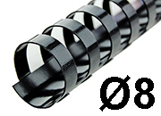legatoria SpiraliPlastiche PerRilegatura combBIND, 8mm, NERO Formato: A5. 14 anelli. Diametro: 8mm. Capacit: 45 fogli. Colore: NERO  GBC4400008