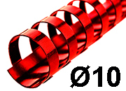 legatoria SpiraliPlastiche PerRilegatura combBIND, 10mm, ROSSO Formato: A4. 21 anelli. Diametro: 10mm. Rilega fino a 65 fogli. GBC4028215