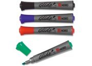 gbc Pennarelli Glide Flipchart Confezione di 4 pennarelli in 4 colori assortiti: rosso, blu, nero e verde. Punta a scalpello. GBC1902079