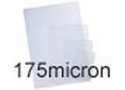 gbc pouches 154x216mm 175micron (A5), lucide, per cartoncini mm 148x210, 175 micron per lato.