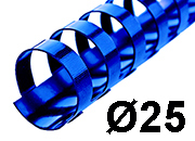 legatoria SpiraliPlastiche PerRilegatura combBIND, 25mm, BLU Formato: A4. 21 anelli. Diametro: 25mm. Rilega fino a 225 fogli. GBC4028242