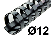 legatoria SpiraliPlastiche PerRilegatura combBIND, 12mm, NERO Formato: A5. 14 anelli. Diametro: 12mm. Capacit: 95 fogli.
