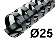 legatoria SpiraliPlastiche PerRilegatura combBIND, 25mm, NERO Formato: A4. 21 anelli. Diametro: 25mm. Rilega fino a 225 fogli. GBC4028182