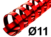 legatoria SpiraliPlastiche PerRilegatura combBIND, 11mm, ROSSO Formato: A4. 21 anelli. Diametro: 11mm. Rilega fino a 80 fogli. BRA1121RO100