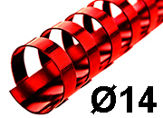 legatoria SpiraliPlastiche PerRilegatura combBIND, 14mm, ROSSO Formato: A4. 21 anelli. Diametro: 14mm. Rilega fino a 125 fogli. GBC4028218