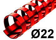 legatoria SpiraliPlastiche PerRilegatura combBIND, 22mm, ROSSO Formato: A4. 21 anelli. Diametro: 22mm. Rilega fino a 210 fogli..