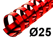 legatoria SpiraliPlastiche PerRilegatura combBIND, 25mm, ROSSO Formato: A4. 21 anelli. Diametro: 25mm. Rilega fino a 225 fogli. GBC4028222