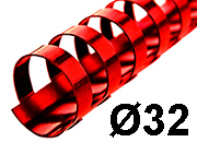 legatoria SpiraliPlastiche PerRilegatura combBIND, 32mm, ROSSO Formato: A4. 21 anelli. Diametro: 32mm. Rilega fino a 280 fogli..
