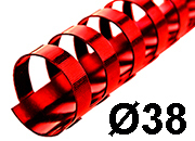 legatoria SpiraliPlastiche PerRilegatura combBIND, 38mm, ROSSO Formato: A4. 21 anelli. Diametro: 38mm. Rilega fino a 330 fogli. GBC4028225