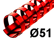 legatoria SpiraliPlastiche PerRilegatura combBIND, 51mm, ROSSO Formato: A4. 21 anelli. Diametro: 51mm. Rilega fino a 450 fogli. GBC4028227