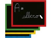 gbc Lavagna nera per gessi con cornice in legno colorato Formato: 30x40 cm LEB1177