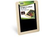 gbc Lavagna nera in ardesia per gessi con cornice in legno naturale Formato: 15x21 cm LEB1181