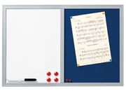 gbc Lavagna in feltro e magnetica 60x40 cm con cornice in legno verniciato. Completa di spilli, bottoni magnetici e pennarello LEB1192