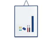 gbc Lavagna magnetica 603x443 mm predisposta per essere appesa in orizzontale o in verticale. Completa di 6 bottoni magnetici, cancellino, vaschetta portaccessori e 2 marker LEB1193