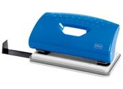 gbc Perforatore a 2 fori , con guida regolabile colori disponibili: blu, nero, rosso, perfora fino a 10 fogli (1mm), impugnatura in ABS e base in metallo, foro diametro 6mm, distanza tra i fori 8cm LEB1260