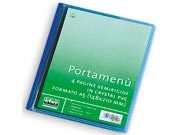 gbc Portamen�, 4 pagine in crystal PVC semirigido bordo BLU, formato A5 (148x210mm) LEB141b