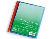 gbc Portamen�, 4 pagine in crystal PVC semirigido bordo ROSSO, formato A5 (148x210mm) LEB141r