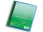 gbc Portamen, 4 pagine in crystal PVC semirigido bordo VERDE, formato A5 (148x210mm) LEB141v